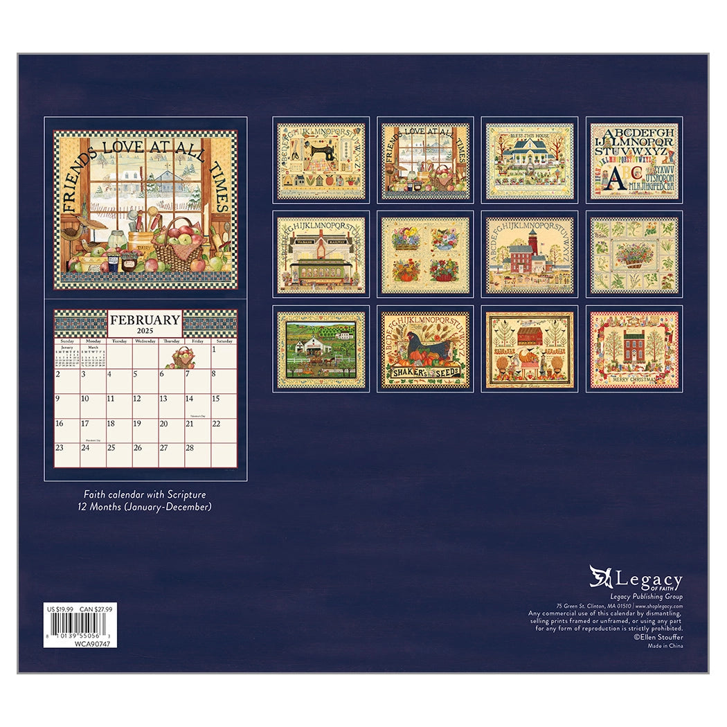 Sampler Calendar 2025 Wall Calendar The Lang Store