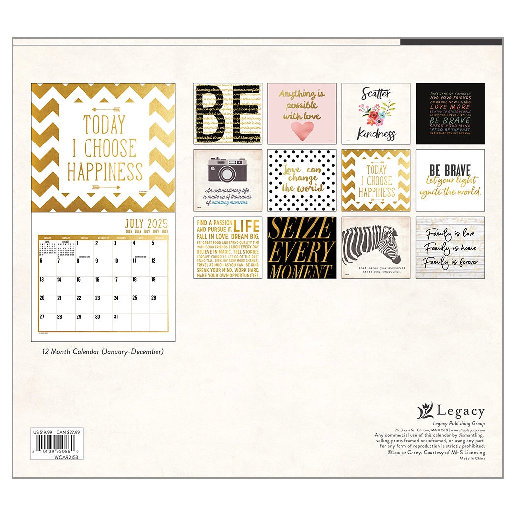 LIVE, LAUGH, LOVE 2025 Wall Calendar The Lang Store