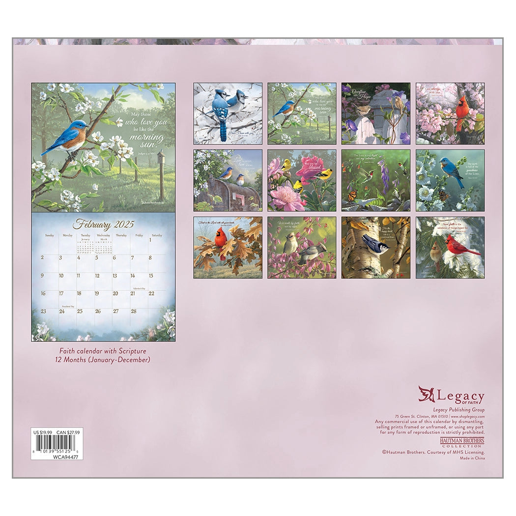 Songbirds of Faith 2025 Wall Calendar – The Lang Store